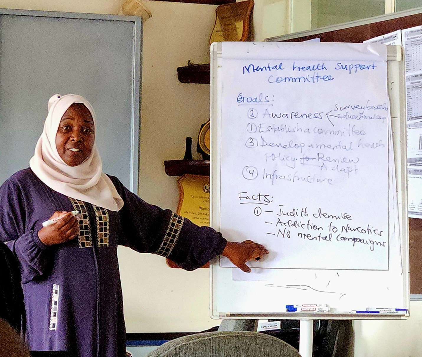 Hanifah Nantongo facilitating the Advocacy session of the Nursing Leadership Training at Mbarara Regional Referral Hospital, October 2024